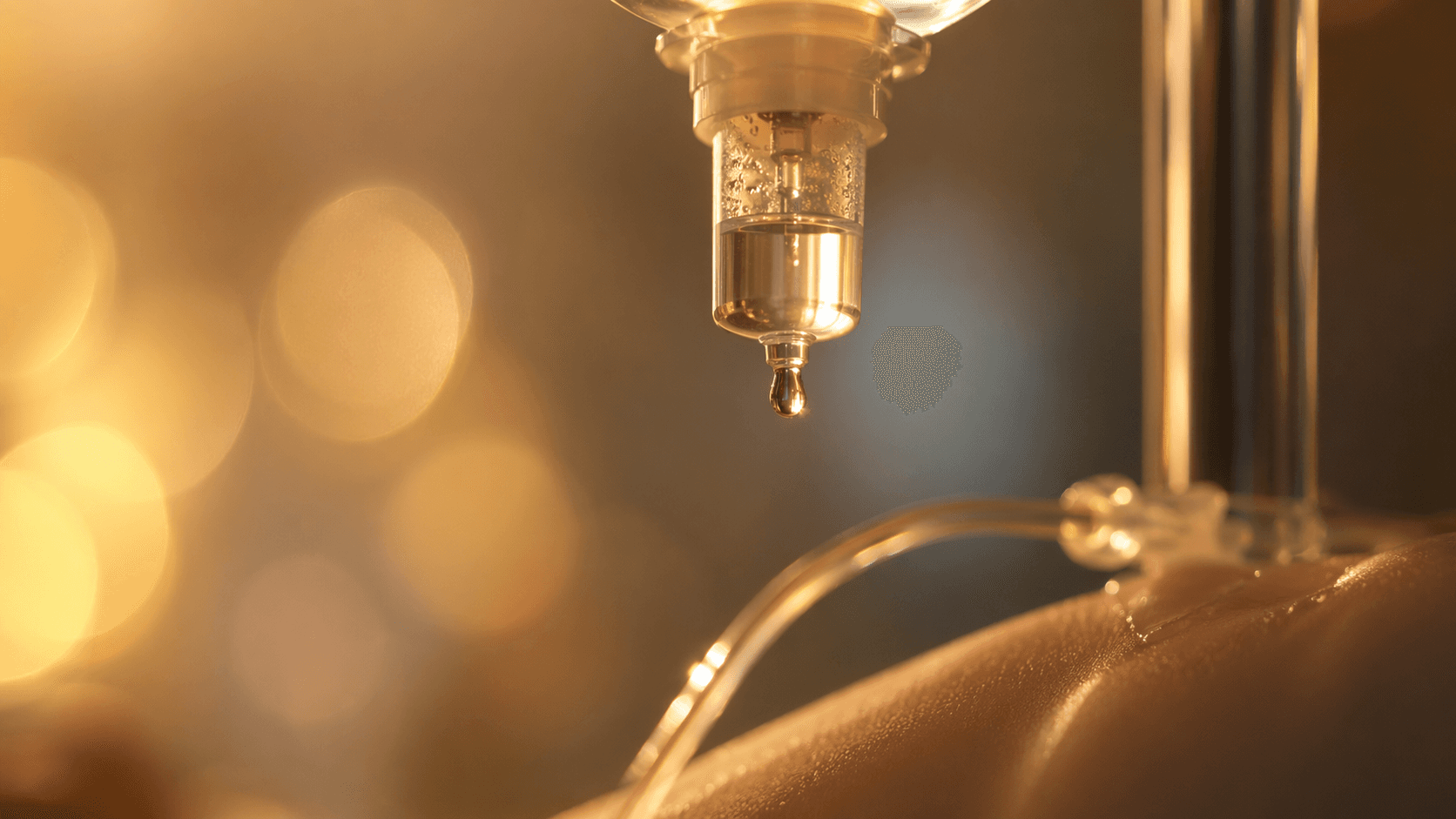 IV drip therapy close-up at Harley Street Wellness